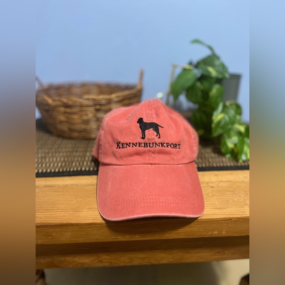 Head Red Dog Cap with Black Embroidery